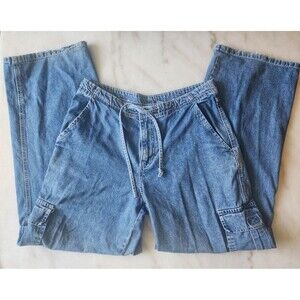 Vintage Y2K Arizona Jeans Women's 11 Grunge Cargo Baggy Loose Wide Leg Skater